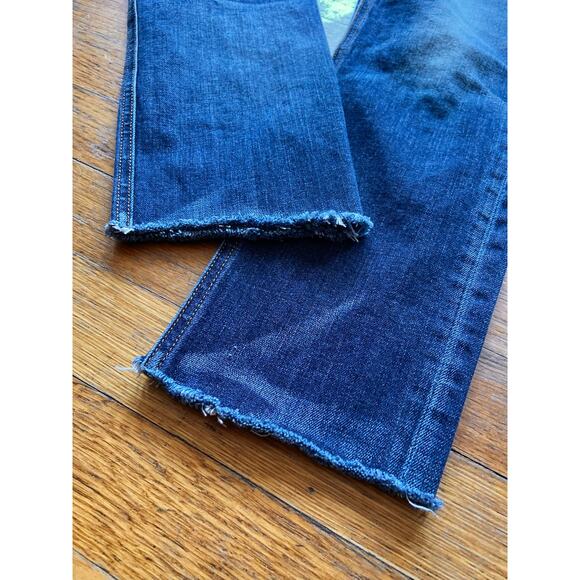 RAG & BONE ‘Jean’ Distressed Cropped Fringe Jeans Women sz 30 - Picture 7 of 14